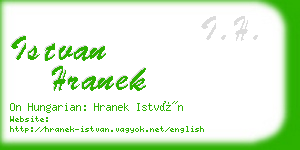 istvan hranek business card